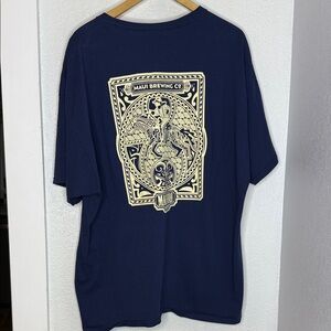 Maui Brewing Co Makawao Wheat Graphic Pocket Tee Men’s 2XL Navy Blue Beer Shirt